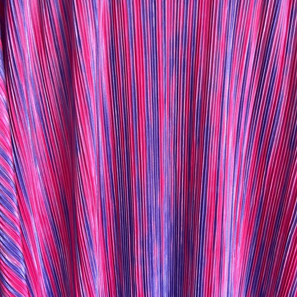 Matching Set! Cotton Candy Hot Pink Purple Long Sleeve Wrap Top Maxi Skirt Vacay - Picture 9 of 14